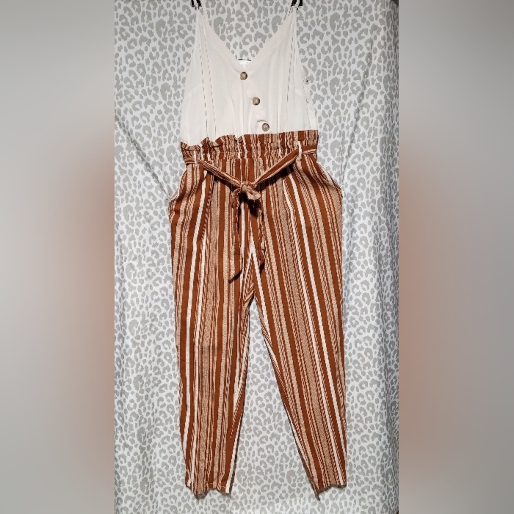 Thin strap pants romper